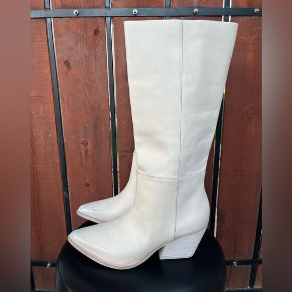 New GOLO women off White Vintage Calf West leather boots size 8 - Picture 2 of 7